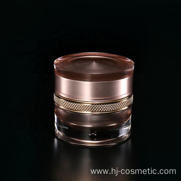 High-grade round flower cosmetics  acrylic bottle/jars with good price